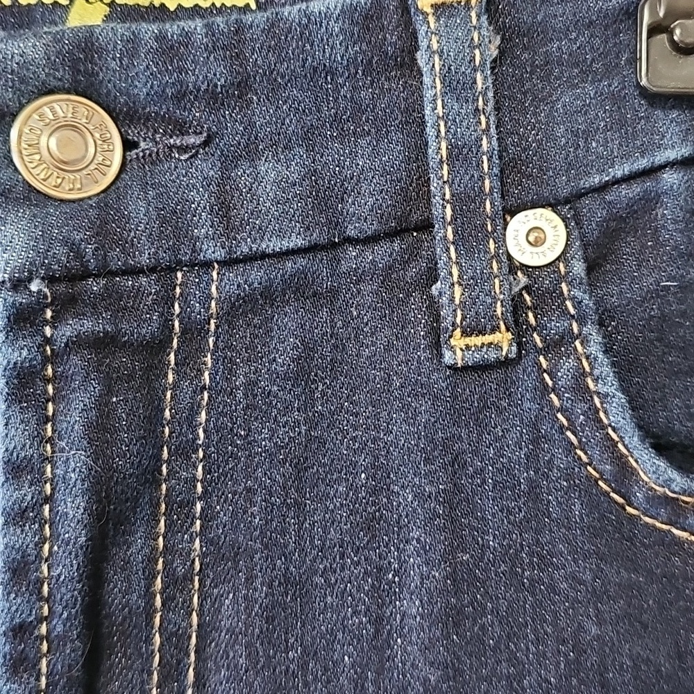 7 For All Mankind Mid-Rise Kimmie Cropped Denim Jeans Size 29 - Picture 5 of 7